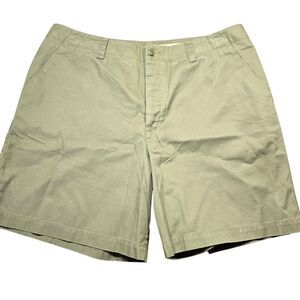 Eddie Bauer Green Olive Twill Shorts NEW $30 Y2K Mom Button Fly Women's Size 16